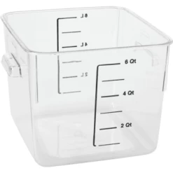 Rubbermaid 6 Qt Polycarbonate Square Food Storage Container (Clear) (12-Pack)