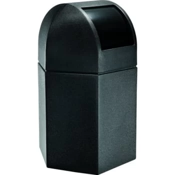 Commercial Zone Products Polytec 45 Gallon Hexagon Trash Can W/ Dome Lid (Black) 3 Commercial Zone Products Polytec 45 Gallon Hexagon Trash Can W/ Dome Lid (Black)
