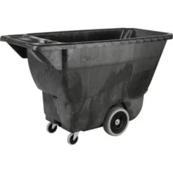 Rubbermaid 450 Lb Black Plastic Rectangle Tilt Truck