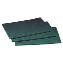 Scotch-Brite Commercial Synthetic Fiber Scouring Pad, 6 In. X 9 In. (60-Carton) (Green)