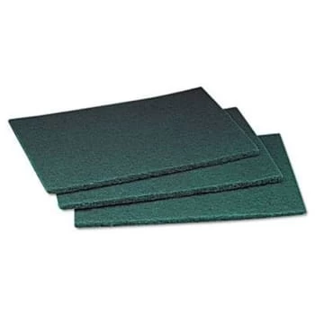 Scotch-Brite Commercial Synthetic Fiber Scouring Pad, 6 In. X 9 In. (60-Carton) (Green) 3 Scotch-Brite Commercial Synthetic Fiber Scouring Pad, 6 In. X 9 In. (60-Carton) (Green)